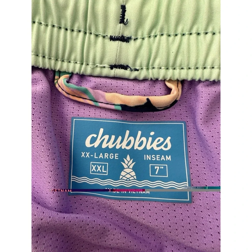 Chubbies Swim Trunks Shorts Mens 2XL Boxer Liner Pockets Beach Vacation